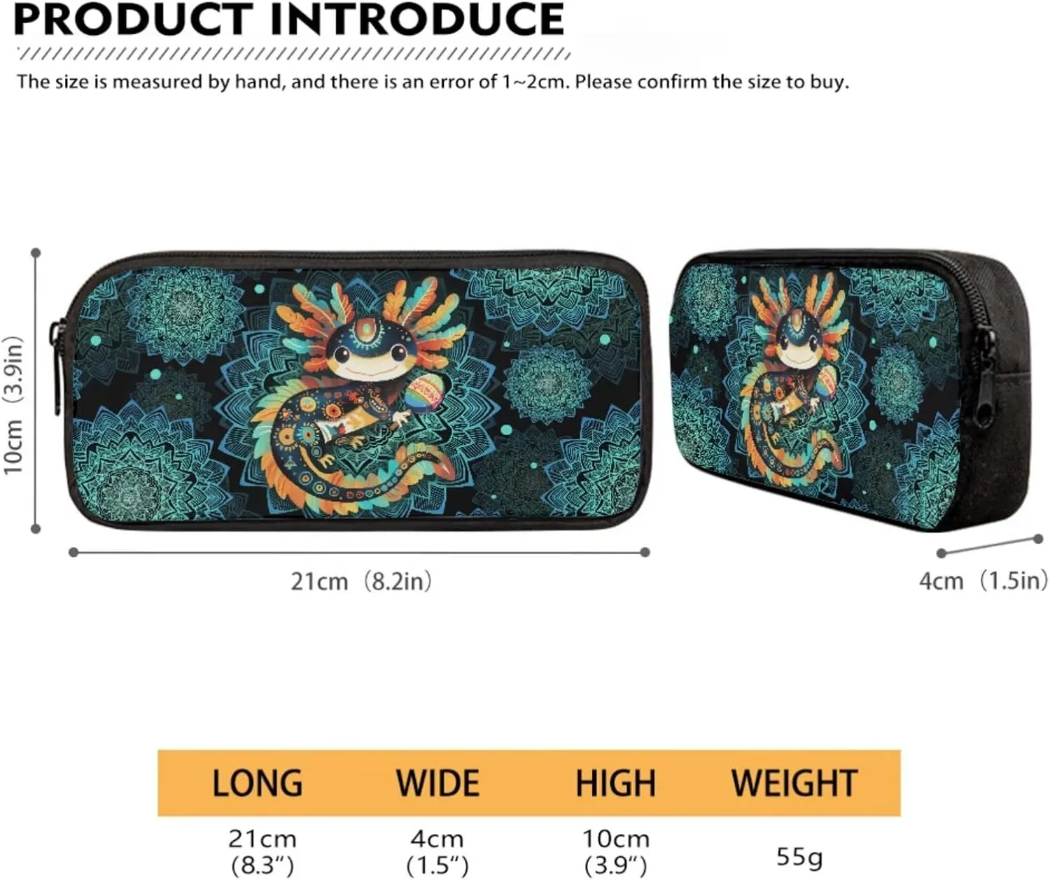 Poceacles 4 PCS Kids Backpack Set with Matching Lunch Bag Pencil Case Water Bottle Carrier, Large Capacity School Bag Practical Stylish Rucksack School Supplies Essentials, Axolotl Boho Flower Teal