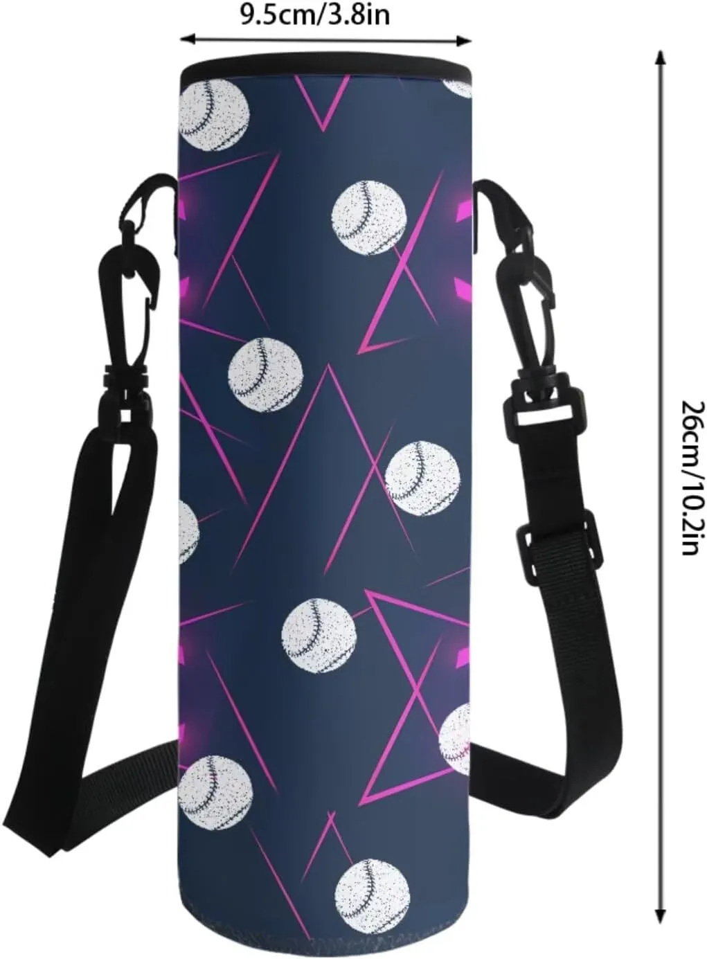 Poceacles Kids Backpack Set for Boys Girls, Personalized Name and Number 4 PCS Teenager School Bag Sets with Lunch Bag Pencil Case Bottle Pouch, School Essentials, Abstract Geometric Violet Baseball