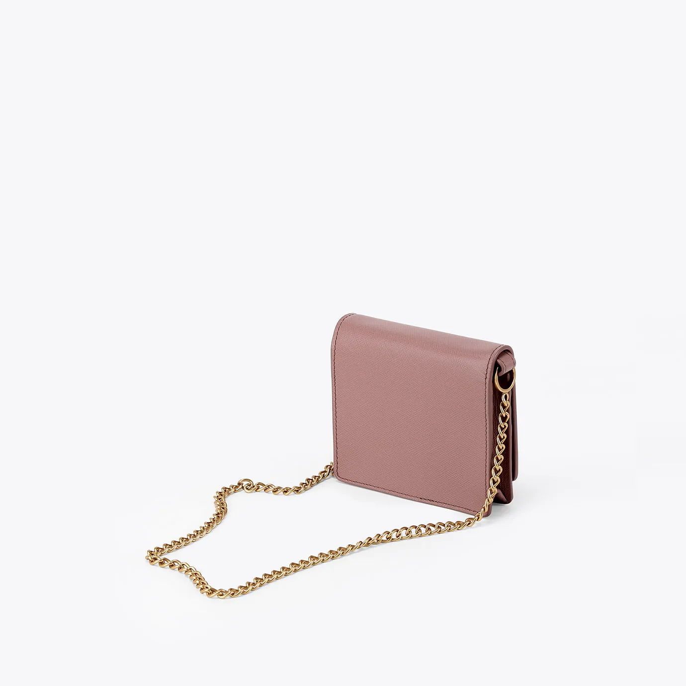 Pochette Chaîne - Saffiano Rose