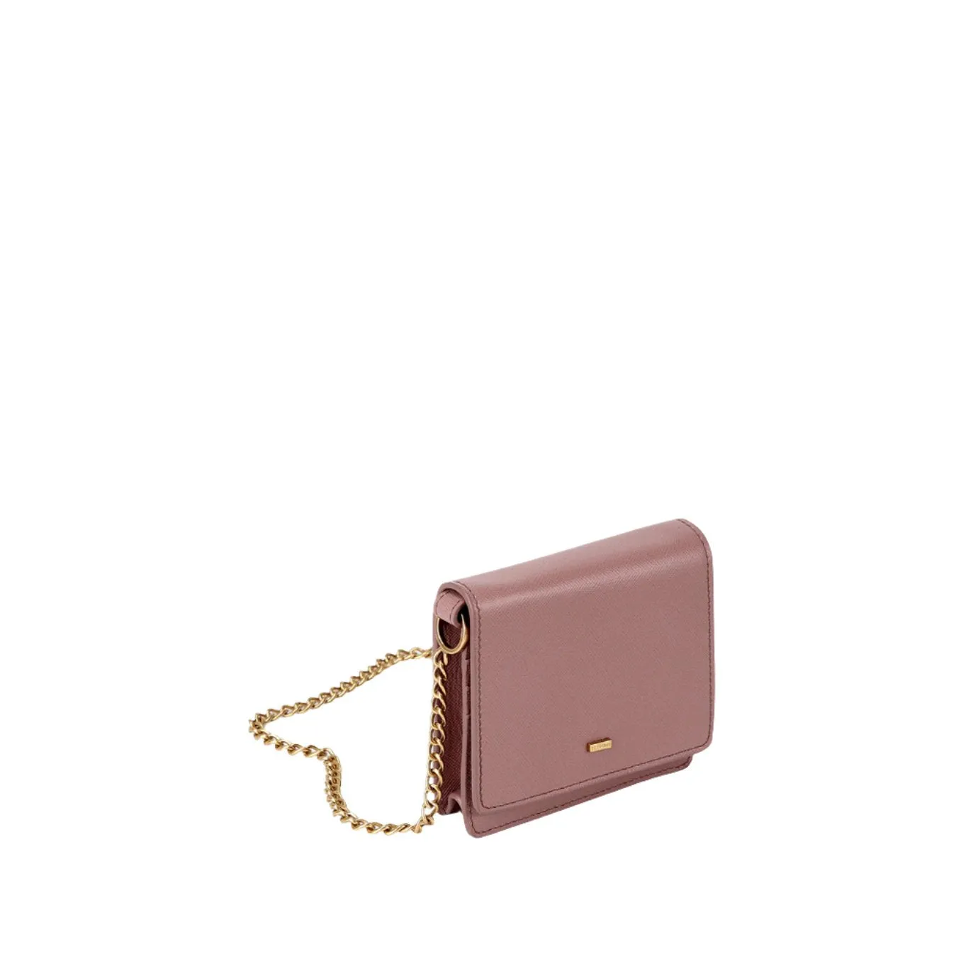 Pochette Chaîne - Saffiano Rose