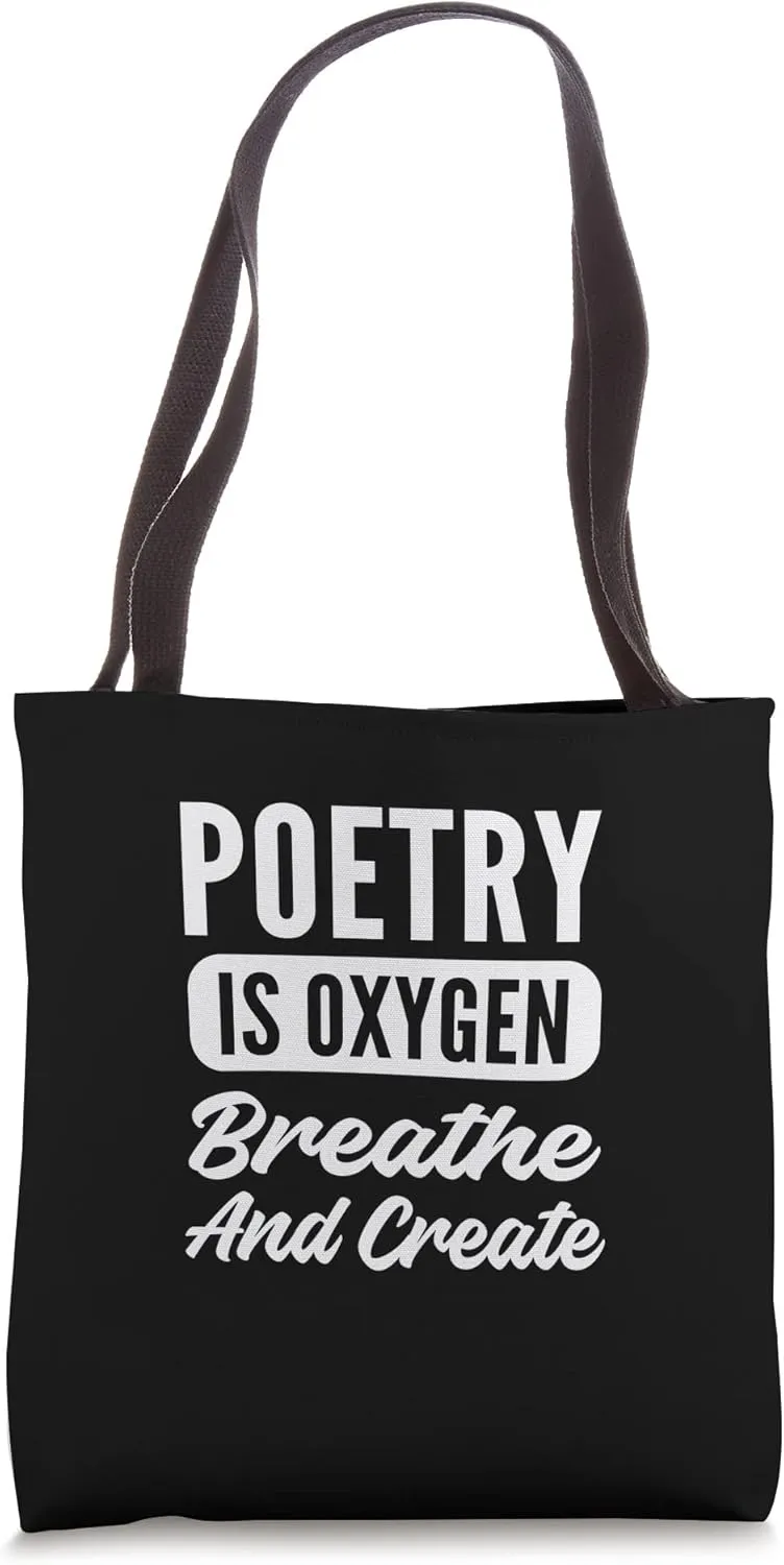 Poetry is Oxygen Book Author Tote Bag
