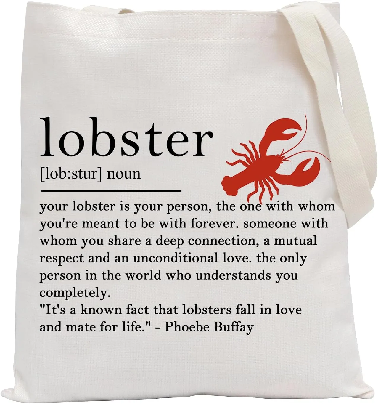 POFULL Lobster Lover Gift Lobster Definition Cosmetic Bag Valentines Day Gift (Lobster tote Bag)