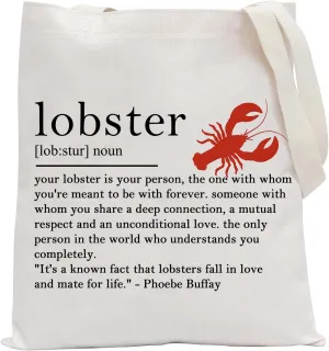 POFULL Lobster Lover Gift Lobster Definition Cosmetic Bag Valentines Day Gift (Lobster tote Bag)
