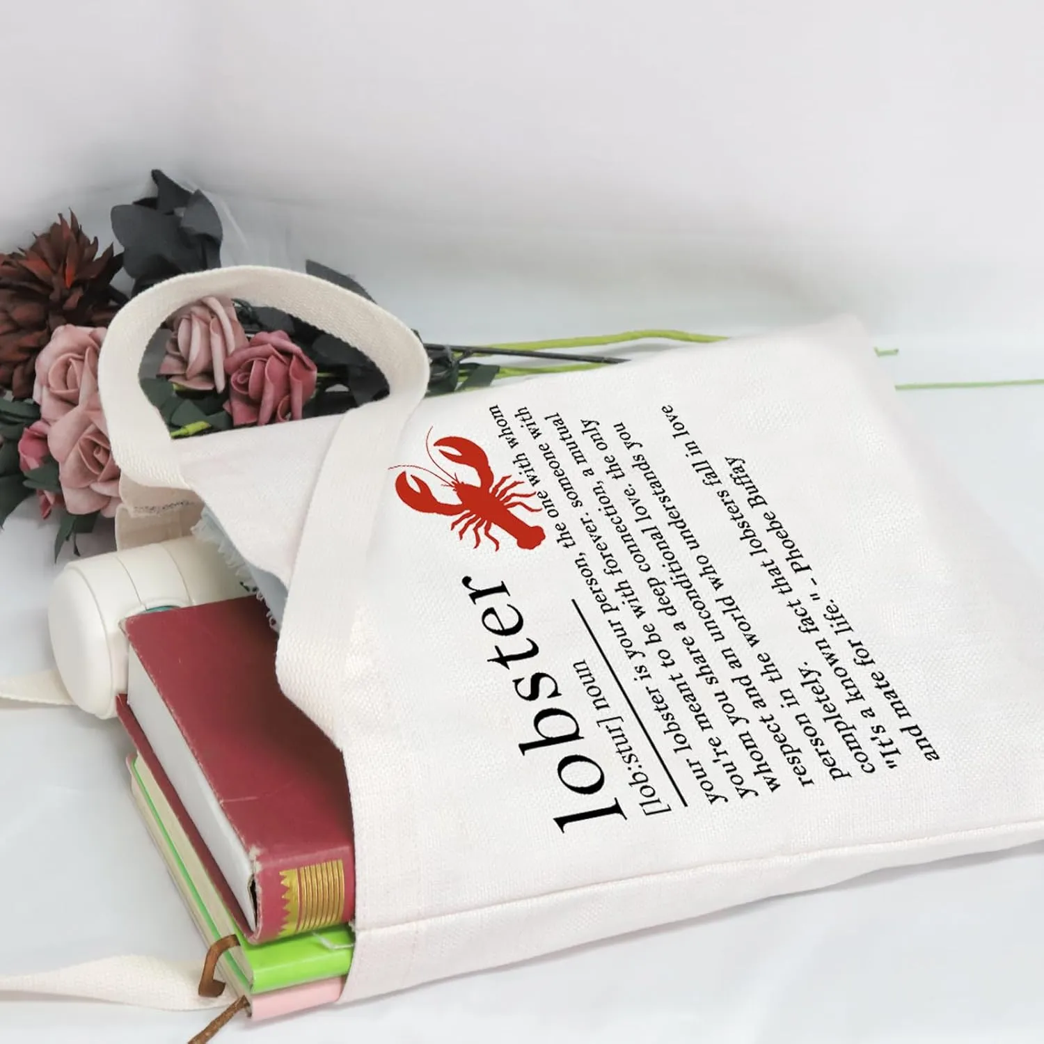 POFULL Lobster Lover Gift Lobster Definition Cosmetic Bag Valentines Day Gift (Lobster tote Bag)