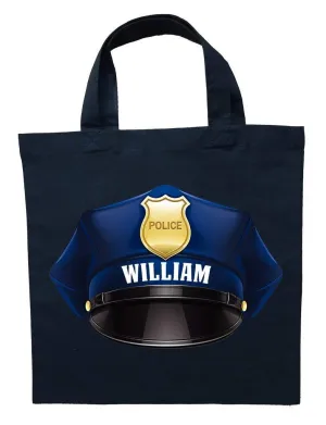 Policeman Trick or Treat Bag, Personalized Policeman Halloween Bag, Police Officer Loot Bag, Police Officer Trick or Treat Bag