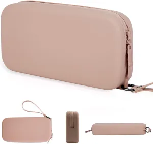 PONADA Silicone Makeup Bag - Travel Cosmetic Bags for Women,Waterproof Portable Pouch Toiletry Bag Make up Organizer with Double Zipper
