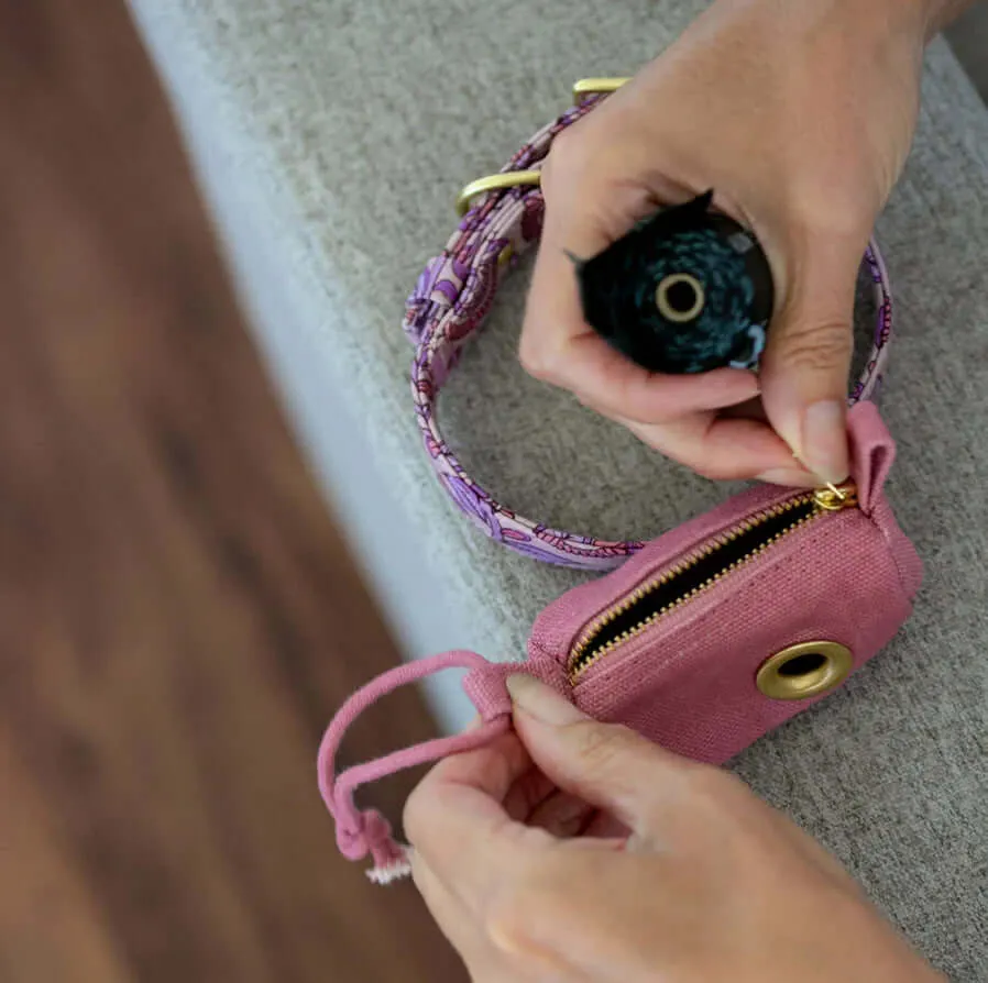 Poo Bag Holder - Dusty Pink