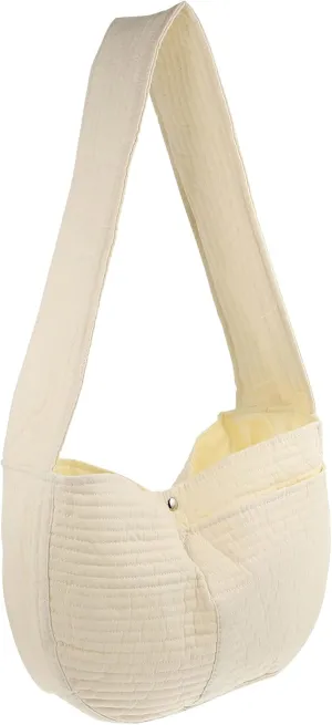 POPETPOP 1pc Portable Pet Bag Pet Carrier Sling Walking Carrying Kitten Pet Sling Carrier for Cats Slings Strap Shoulder Pet Cross Bag Soft Tote Pet Sling Bag Polyester Beige