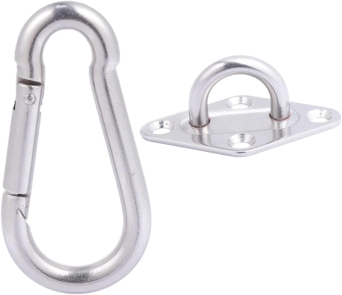 POPETPOP 1set Carabiner Clip for Outdoor Swinging Chairs Heavy Duty Hooks for Hammocks Punching Bags Hanging Plants Lightweight Low Noise Resistant Essential Accessory for Fitness