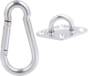 POPETPOP 1set Carabiner Clip for Outdoor Swinging Chairs Heavy Duty Hooks for Hammocks Punching Bags Hanging Plants Lightweight Low Noise Resistant Essential Accessory for Fitness