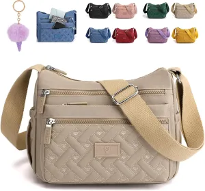 Popularate Crossbody, Lightweight Large Capacity Classic Small Popularate Bag, Nylon Shoulder Messenger Bag for Woman