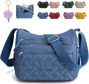 Popularate Crossbody, Lightweight Large Capacity Classic Small Popularate Bag, Nylon Shoulder Messenger Bag for Woman