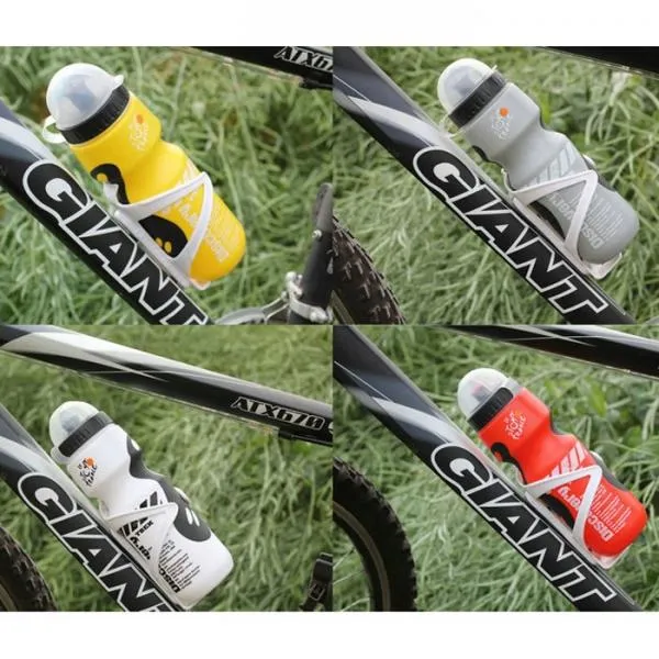 Portable Outdoor Bicycle 750mL Sports Drink Jug Water Bottle Yellow & Green