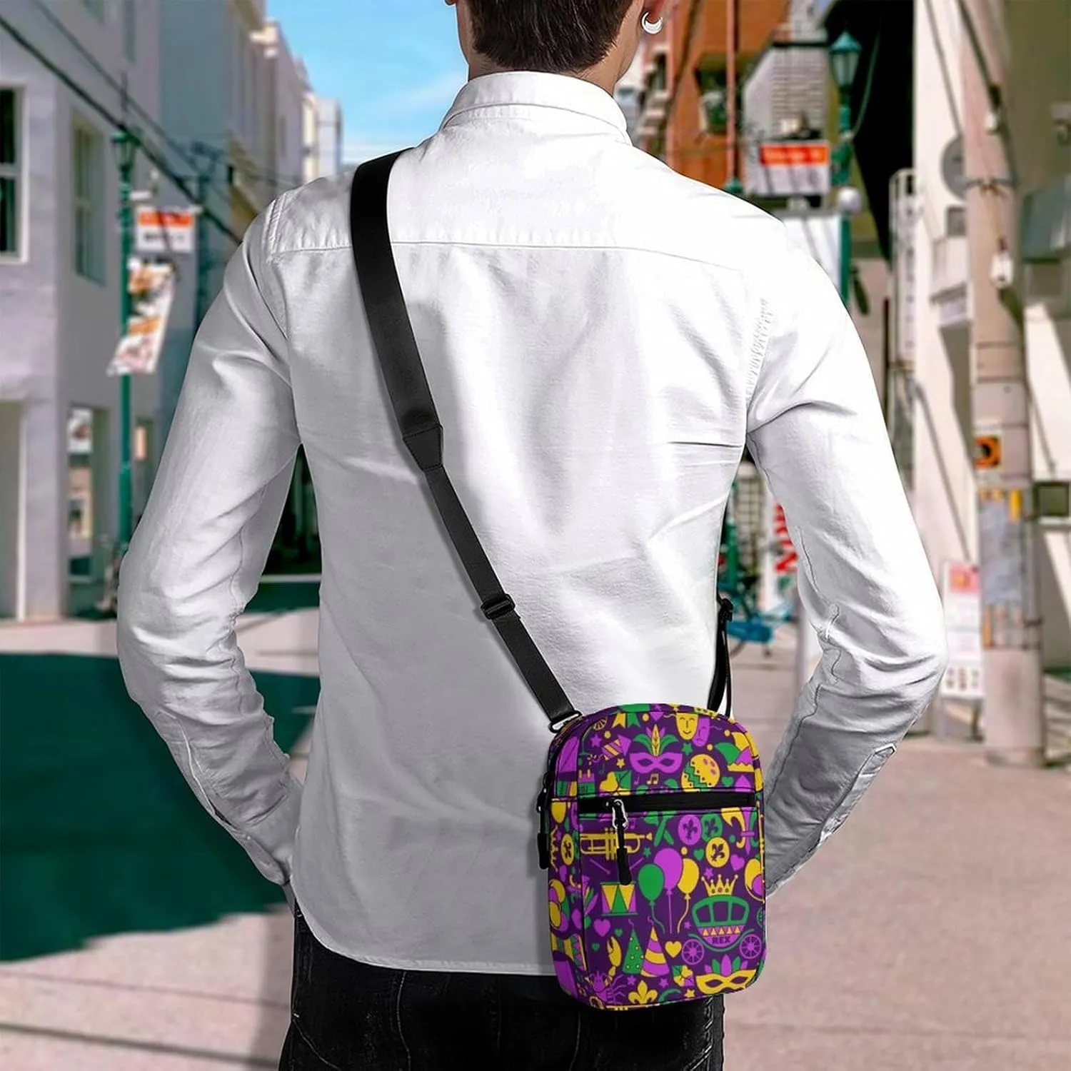 Portable Small Crossbody Bag for Women Men, Casual Mini Cell-phone Pouch Travel Shoulder Bag