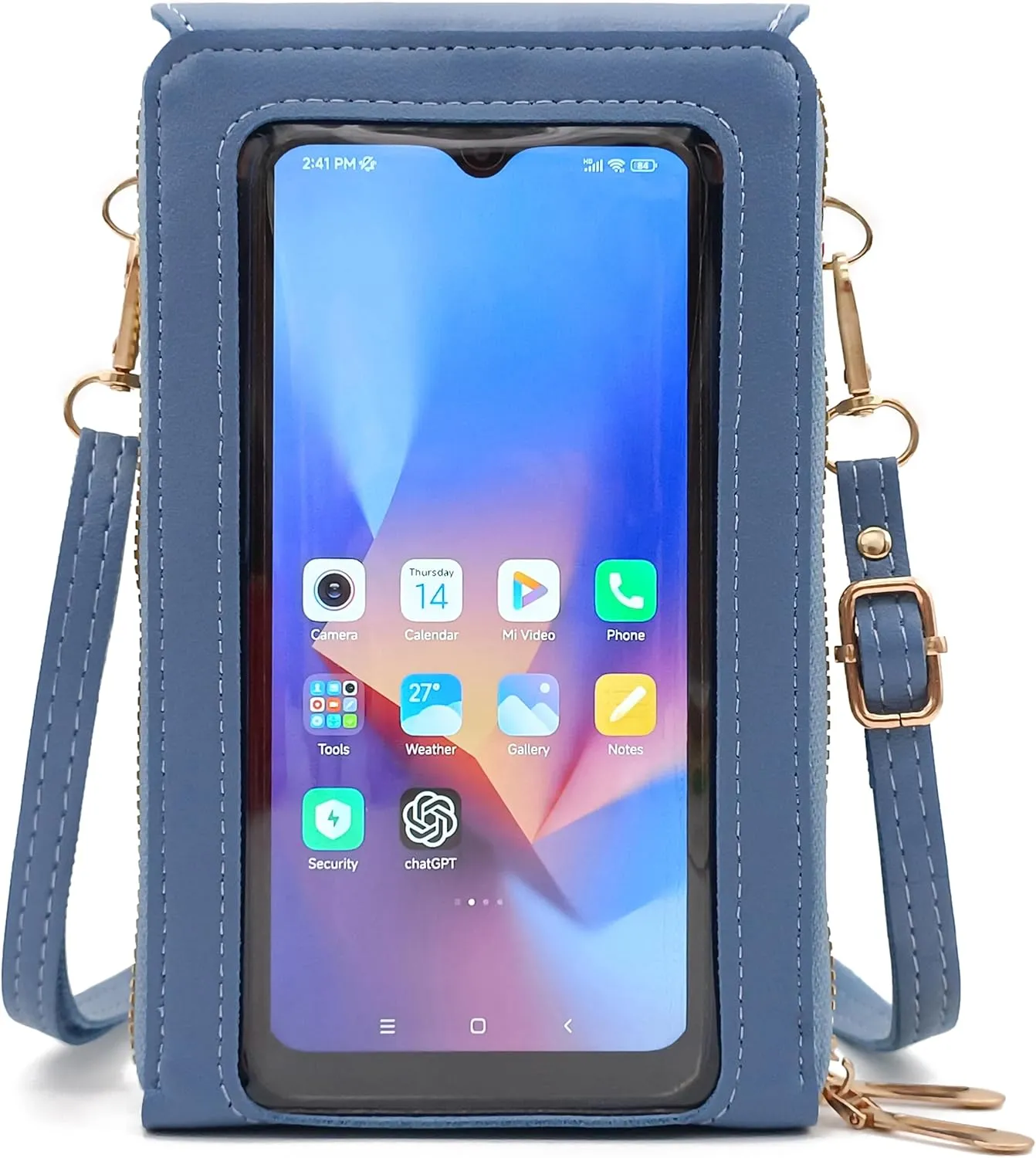 PORT&LOTUS Small Cell Cross Body Purses for Women Mini Shoulder Handbags Zipper Crossbody Bags