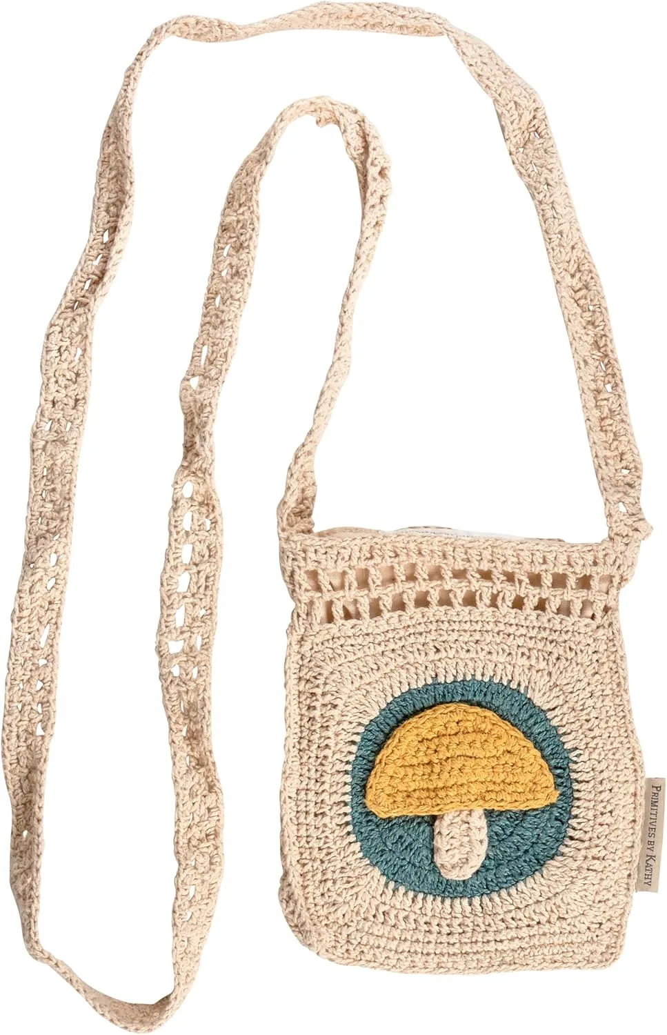 Primitives by Kathy Crossbody Bag-Crochet Mushroom, Multi