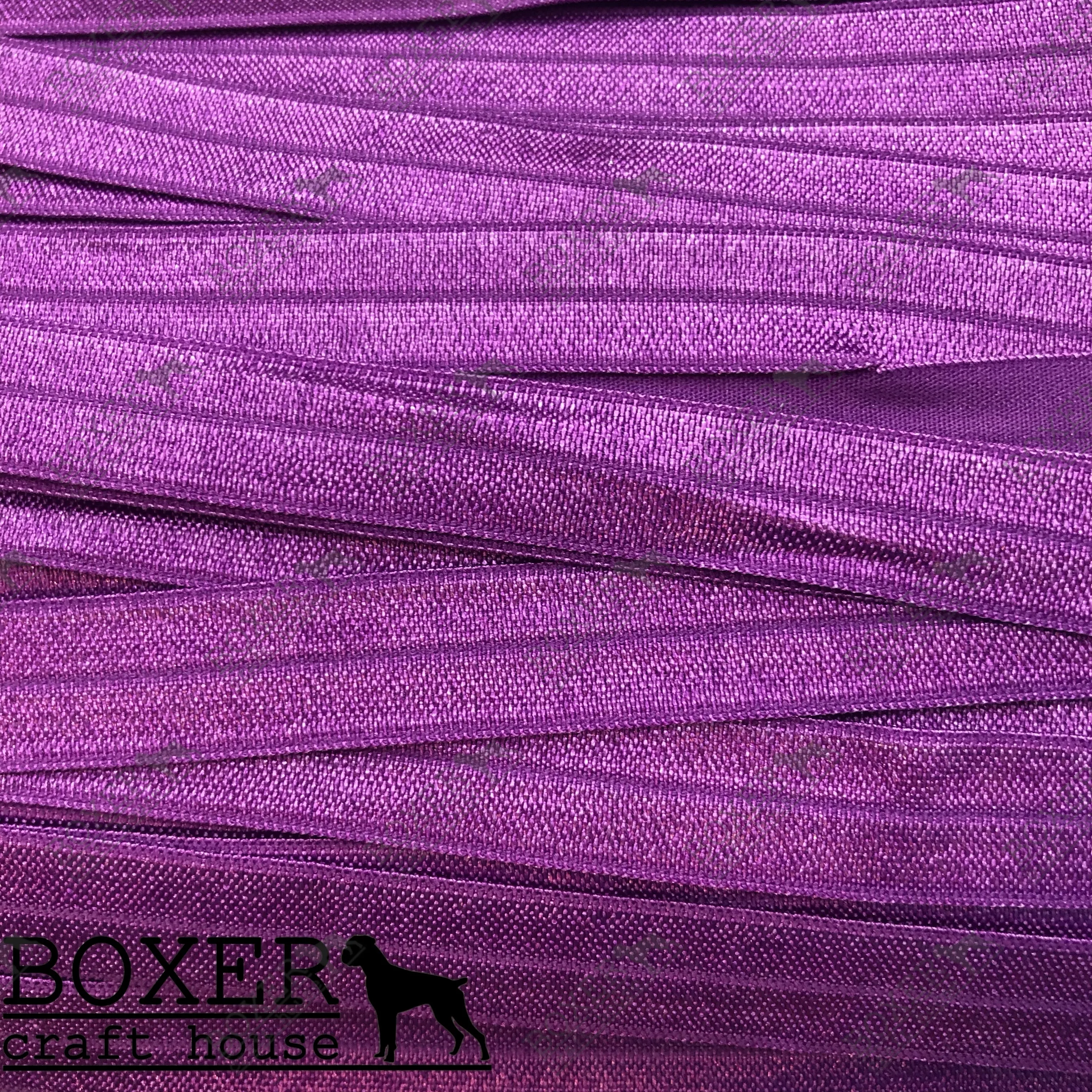 Purple FOE 5/8 Fold Over Elastic 5/8 1 Yard