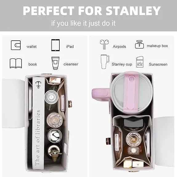 Purse for Stanley Cup, Outdoor Portable Crossbody Water Cup Storage Bag Crossbody Case with Sports Water Bottle Holder, Crossbody Bag with Strap for Stanley Bottle