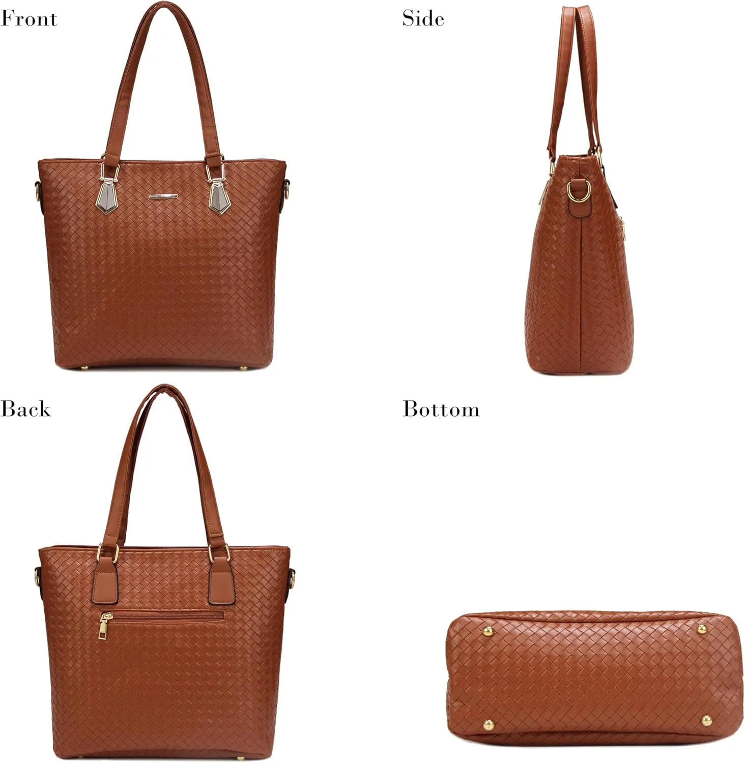 Purses and Handbags for Women Synthetic Leather Tote Crossbody Bags Satchel Purses Set 6pcs