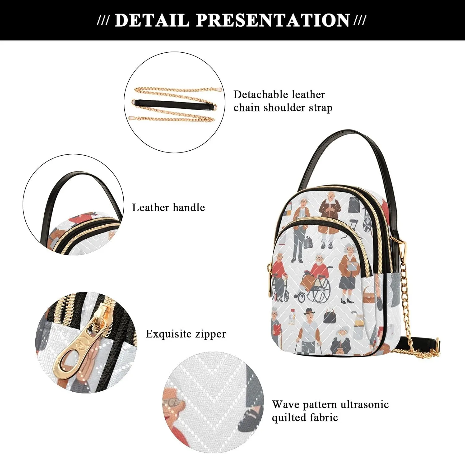 Quilted Handbag Chain Purse for Women