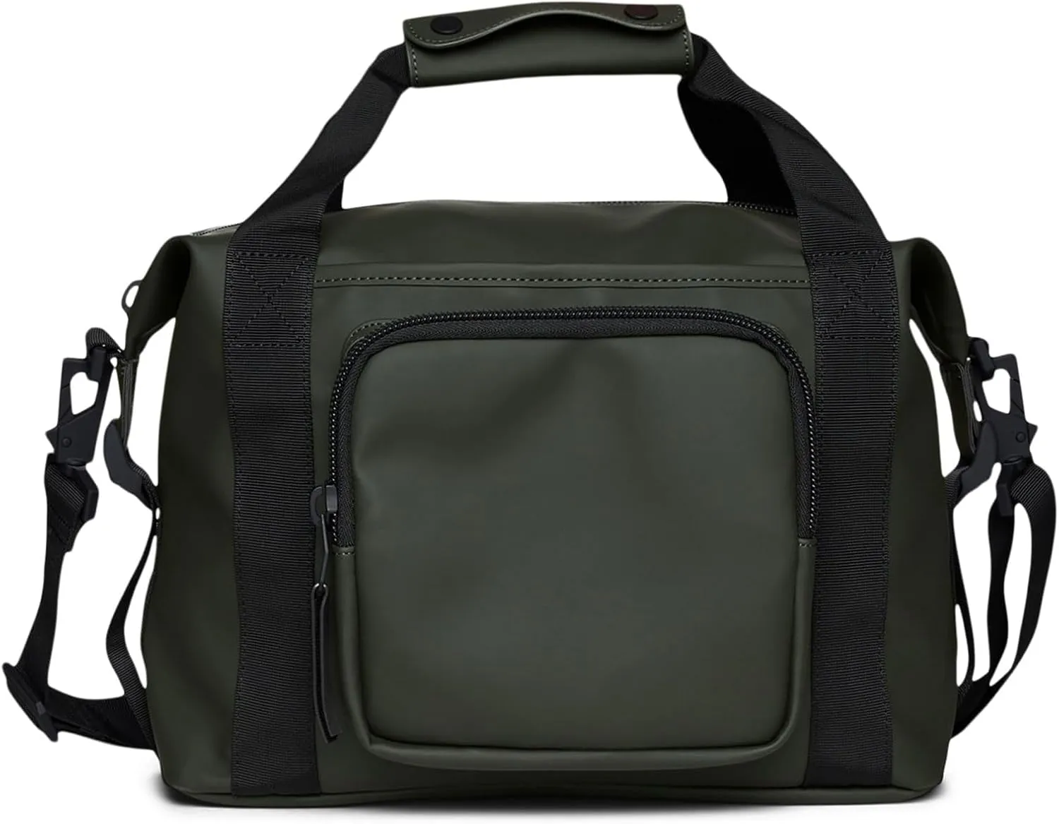RAINS Texel Kit Bag - Waterproof Bag for School or Work, Utility Bag, Multiple Storage Options, Shoulder & Crossbody Bag, Fits Telescopic Handle Suitcases (Green)