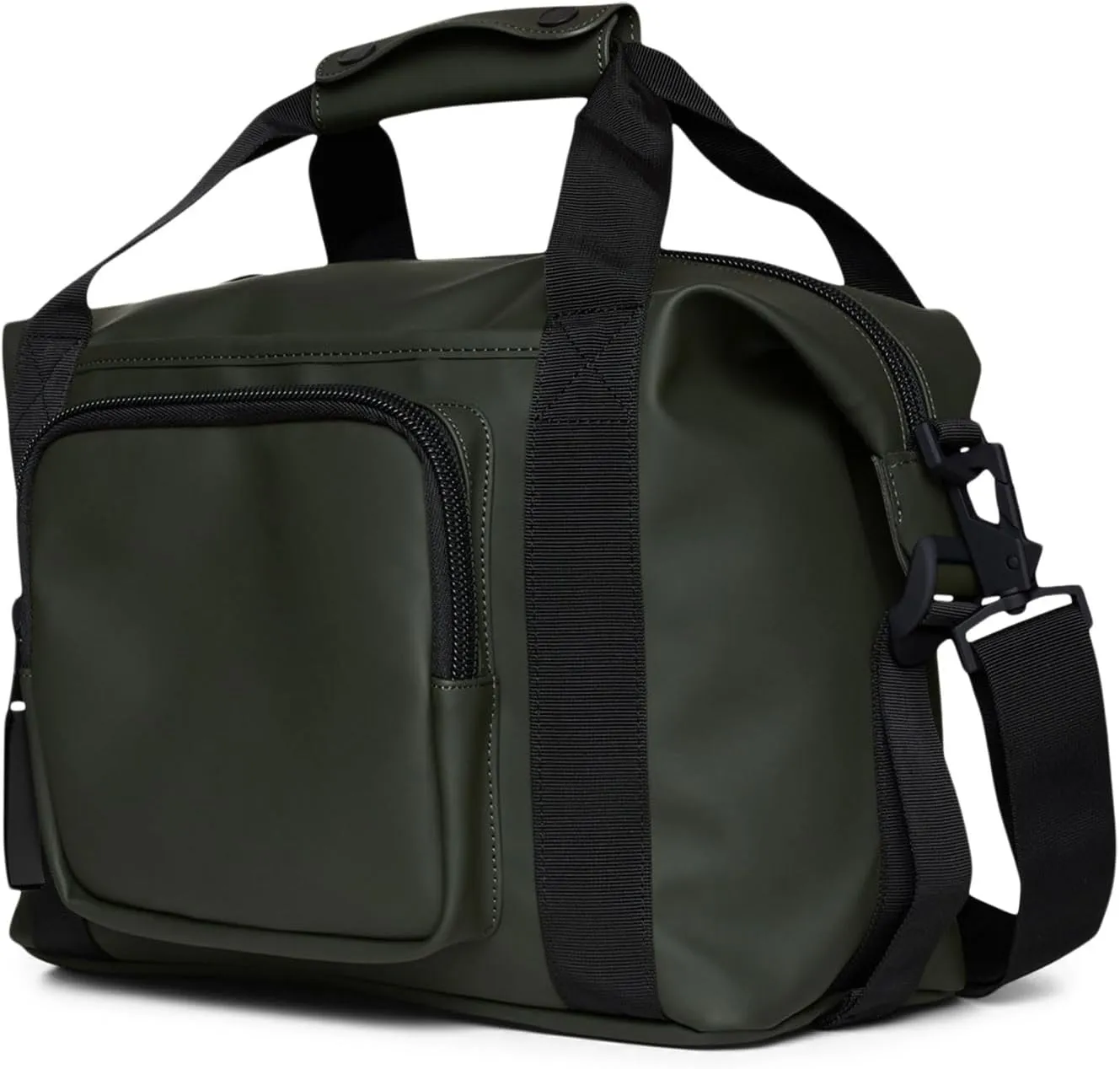 RAINS Texel Kit Bag - Waterproof Bag for School or Work, Utility Bag, Multiple Storage Options, Shoulder & Crossbody Bag, Fits Telescopic Handle Suitcases (Green)