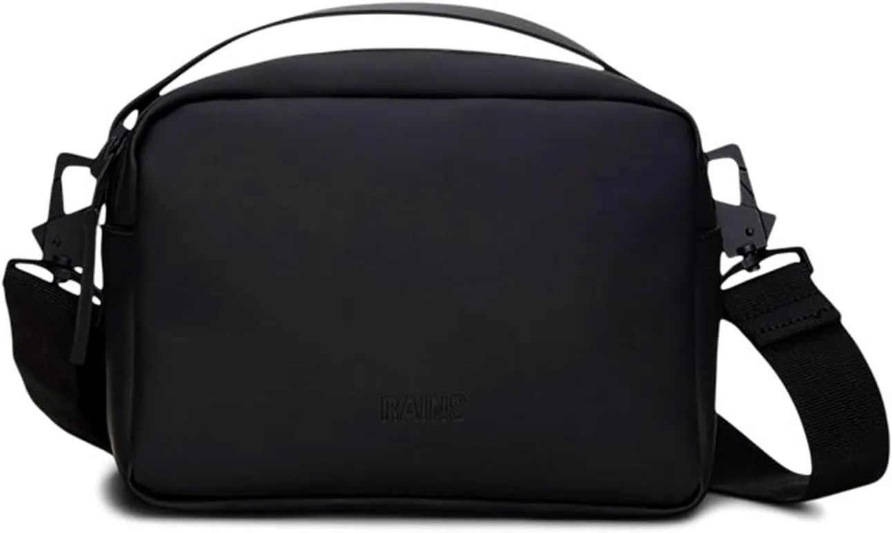 RAINS Unisex Waterproof Crossbody Sling Fanny Bag - Versatile Black Box Bag for Women & Men (Large)