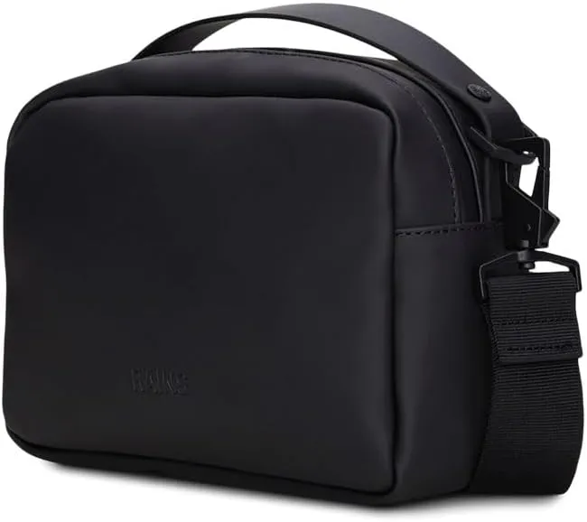 RAINS Unisex Waterproof Crossbody Sling Fanny Bag - Versatile Black Box Bag for Women & Men (Large)
