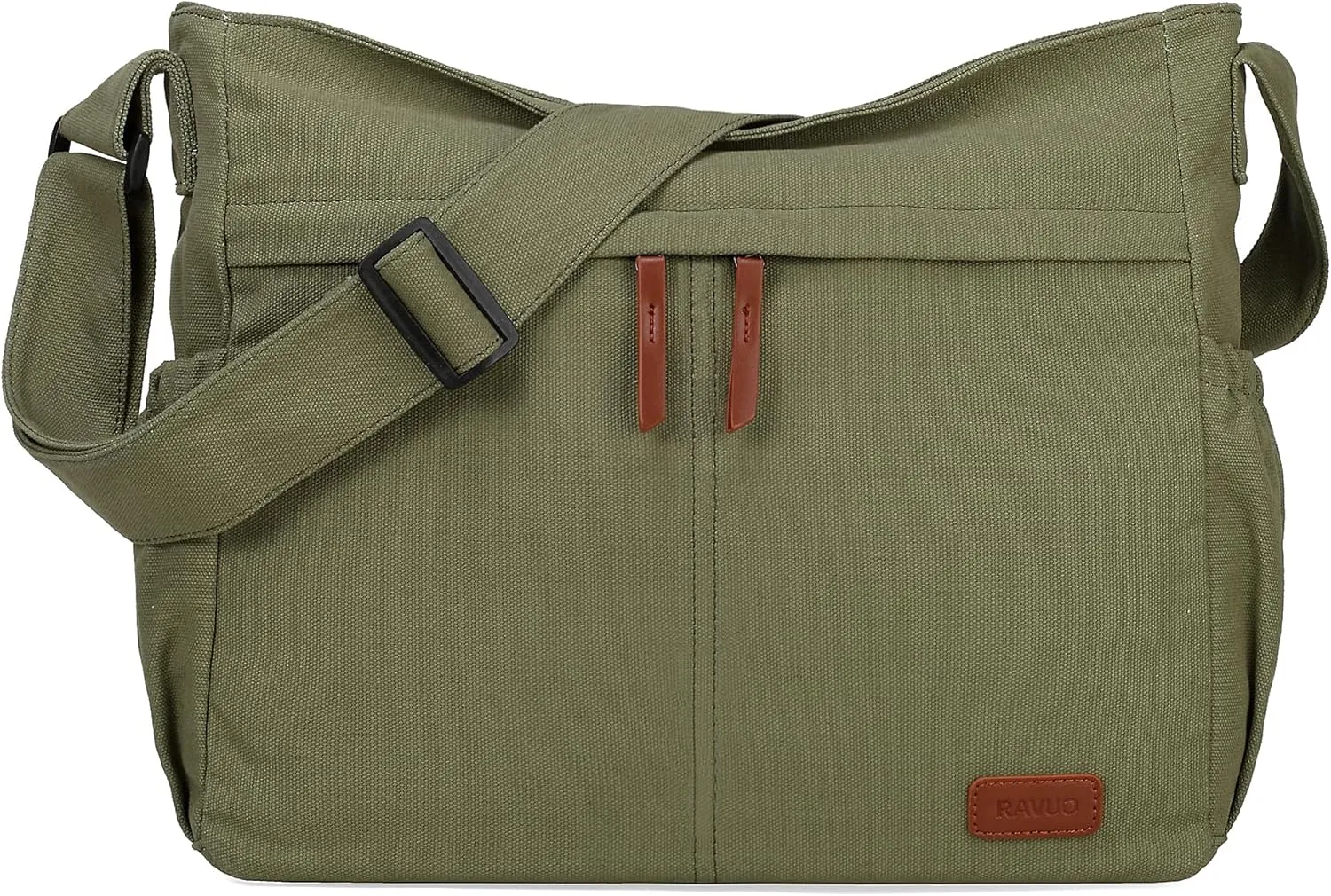 RAVUO Messenger Bag With Inner Organized Pockets, Large Hobo Crossbody Bag Lightweight Shoulder Purse for Women Men