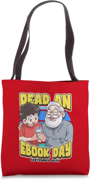 Read An eBook Day September 18th Reading Books Tote Bag