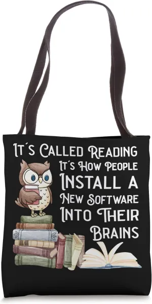 Reading Books Stimulates The Imagination Software for brains Tote Bag