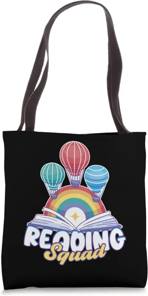 Reading Squad Library Reading Books Tote Bag