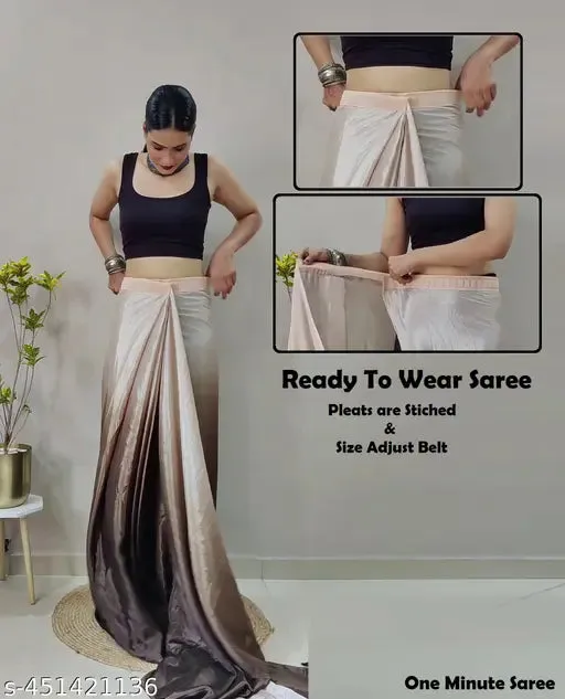 Ready to Wear Chinon Chiffon Silk Saree