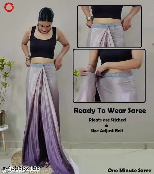 Ready to Wear Chinon Chiffon Silk Saree