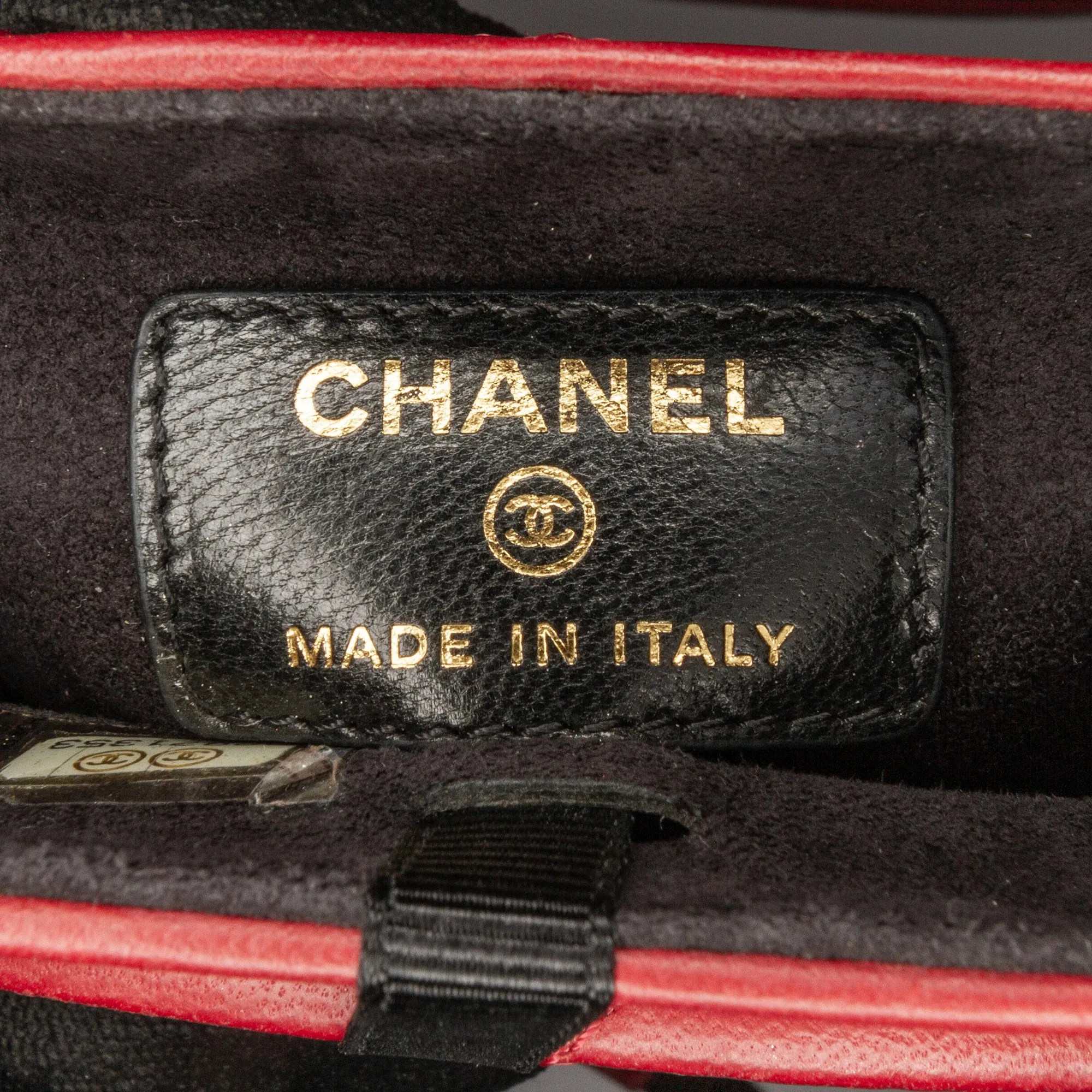 Red Chanel CC Quilted Lambskin Chain Around Phone Holder Crossbody Bag