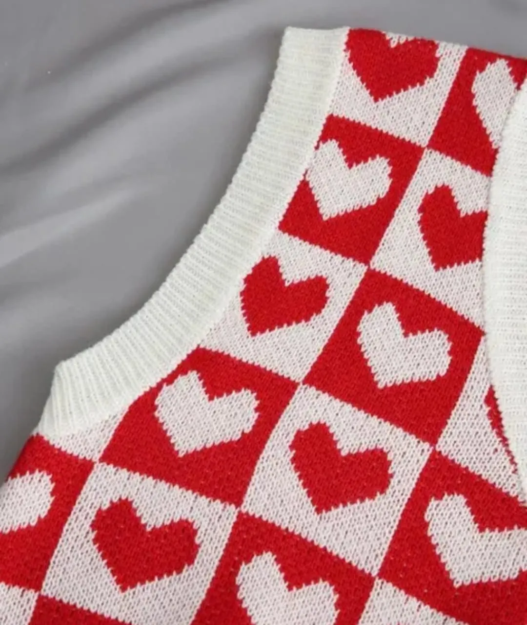Red heart vest