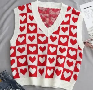 Red heart vest