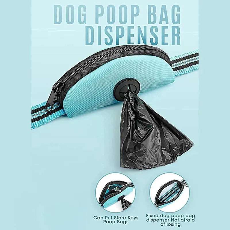 Reflective Nylon Hands Free Dog Walking Leash