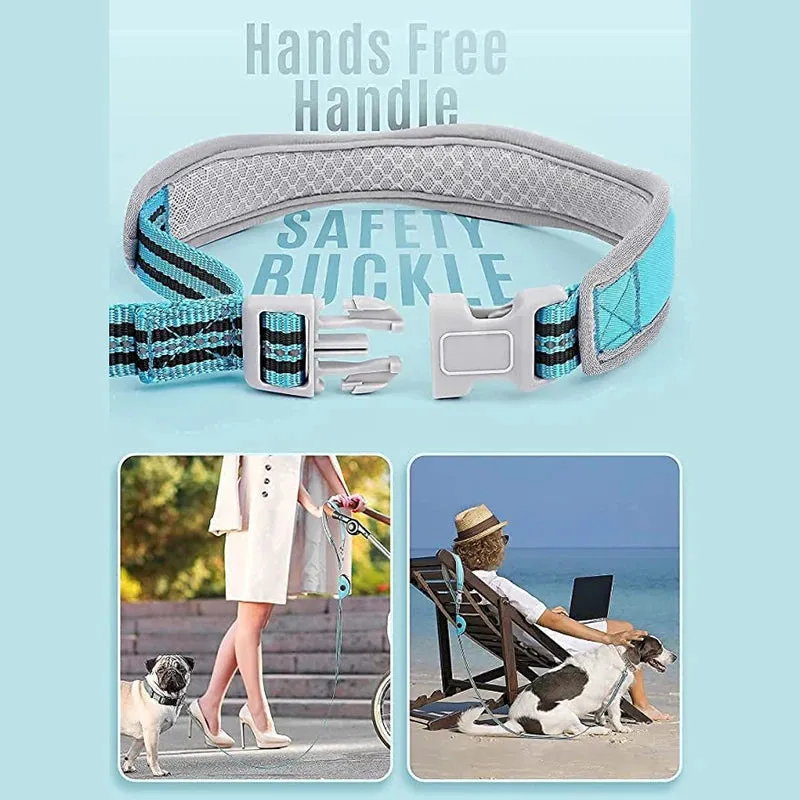 Reflective Nylon Hands Free Dog Walking Leash