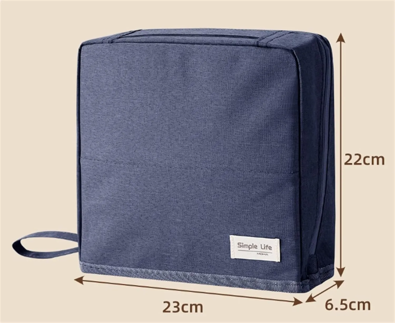 Relevanton Standing Makeup Bag, Mysite Standing Makeup Bag Portable, Vertical Makeup Organizer Bag, Large Capacity, Oxford Cloth Storage Bags, Waterproof with Compartments (Navy)
