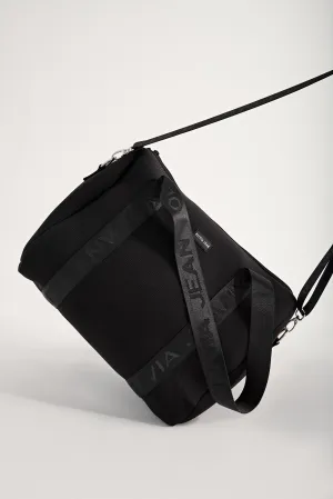 Reset (Ribbed Black) Duffle Neoprene Bag- With Zip Closure