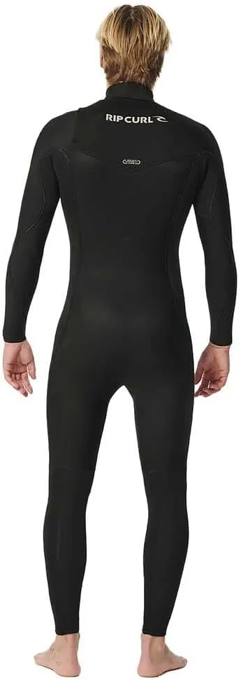 Rip Curl 2025 Mens Dawn Patrol Performance 3/2mm Chest Zip Wetsuit 15EMFS - Black