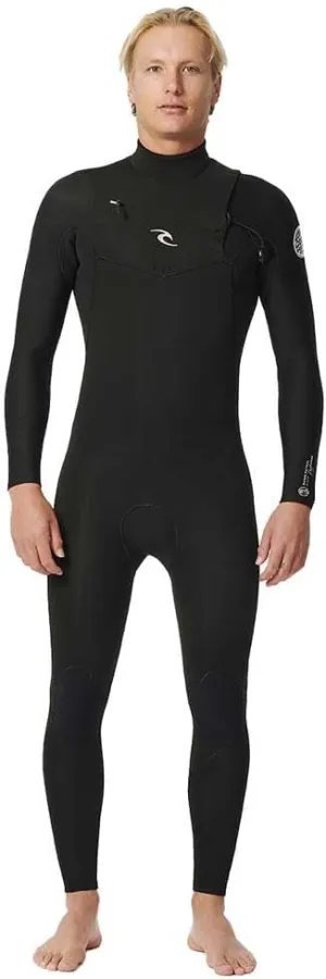 Rip Curl 2025 Mens Dawn Patrol Performance 3/2mm Chest Zip Wetsuit 15EMFS - Black