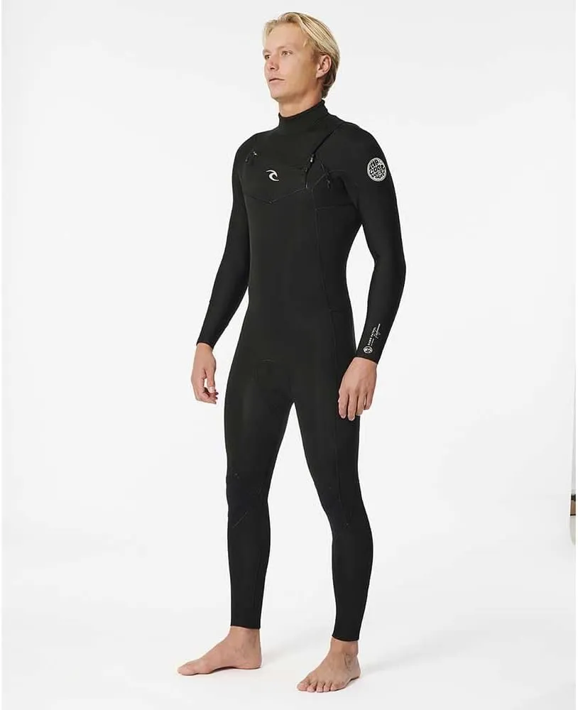 Rip Curl 2025 Mens Dawn Patrol Performance 3/2mm Chest Zip Wetsuit 15EMFS - Black