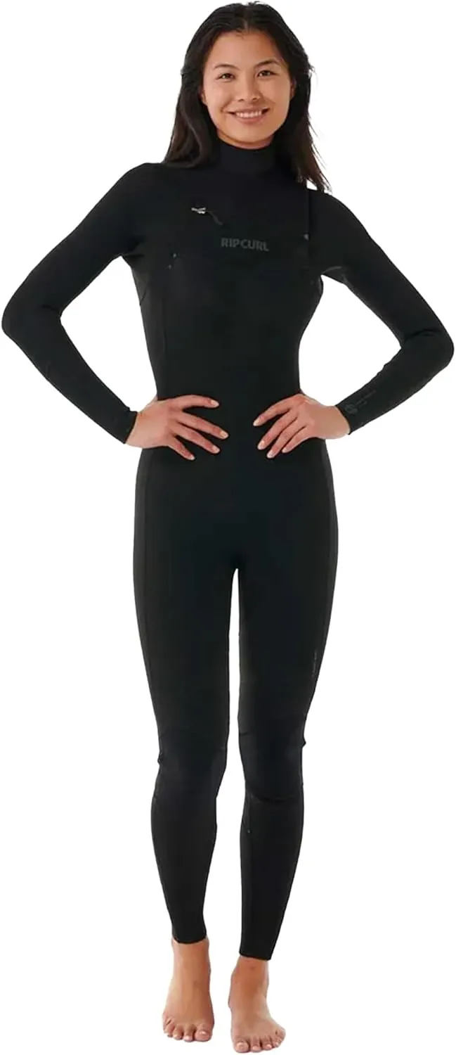 Rip Curl Womens Dawn Patrol 3/2mm Chest Zip Wetsuit 14VWFS - Black