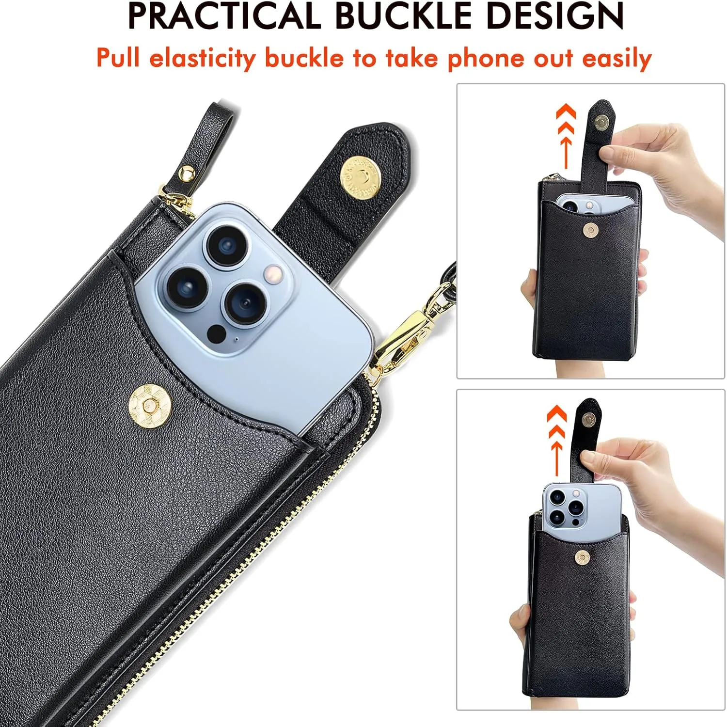 RONSIN Small Crossbody Phone Bag for Women Cell Phone Purse Wallet Mini Shoulder Bag with RFID Card Slots