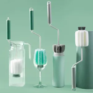 Rotating Long-Handle Bottle Glass Cleaner