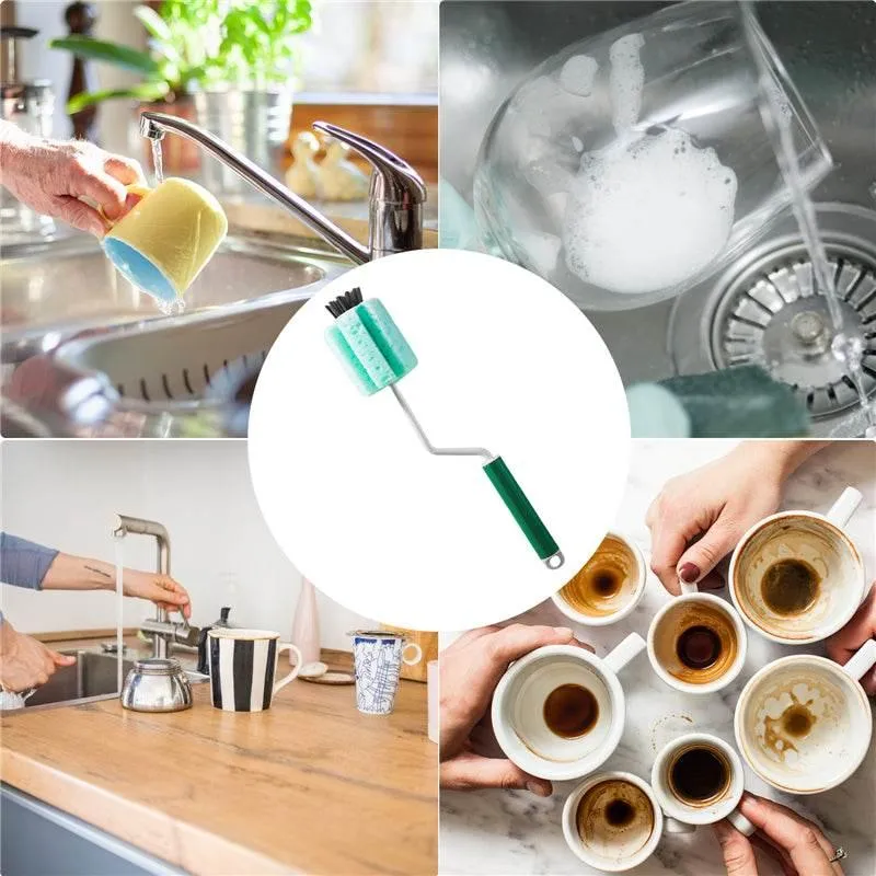 Rotating Long-Handle Bottle Glass Cleaner