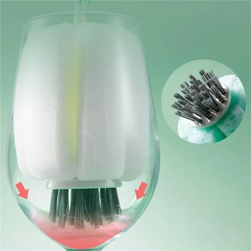 Rotating Long-Handle Bottle Glass Cleaner