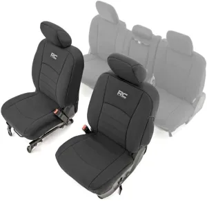 Rough Country Neoprene Front Seat Covers for Ram 1500 (2009-2018) & 2500 (2010-2018) - Waterproof & UV Resistant, Foam Padded, Front Seat Cover Set
